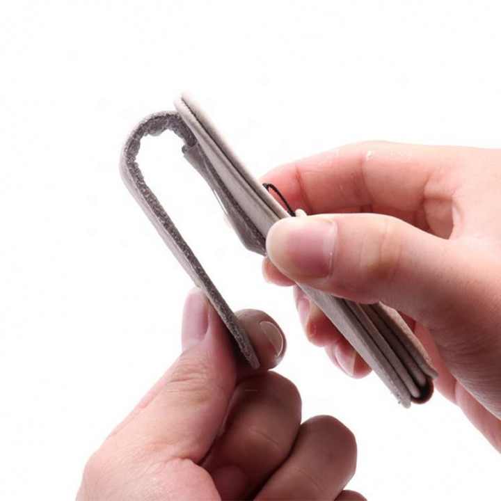 NNEDSZ Grey Multifunctional Car Sun Visor Glasses Clip with Card Holder - Compact and Convenient
